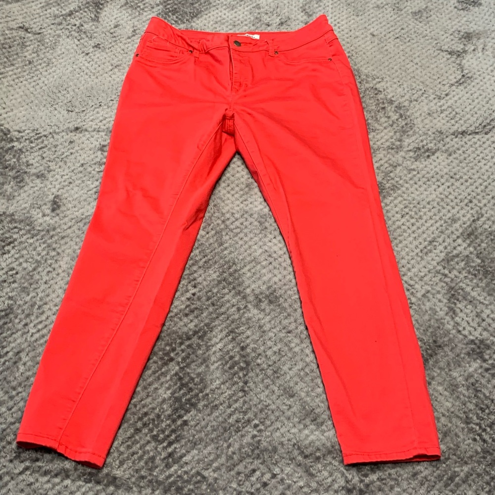 Bright Red Women's Slim Ankle Pants